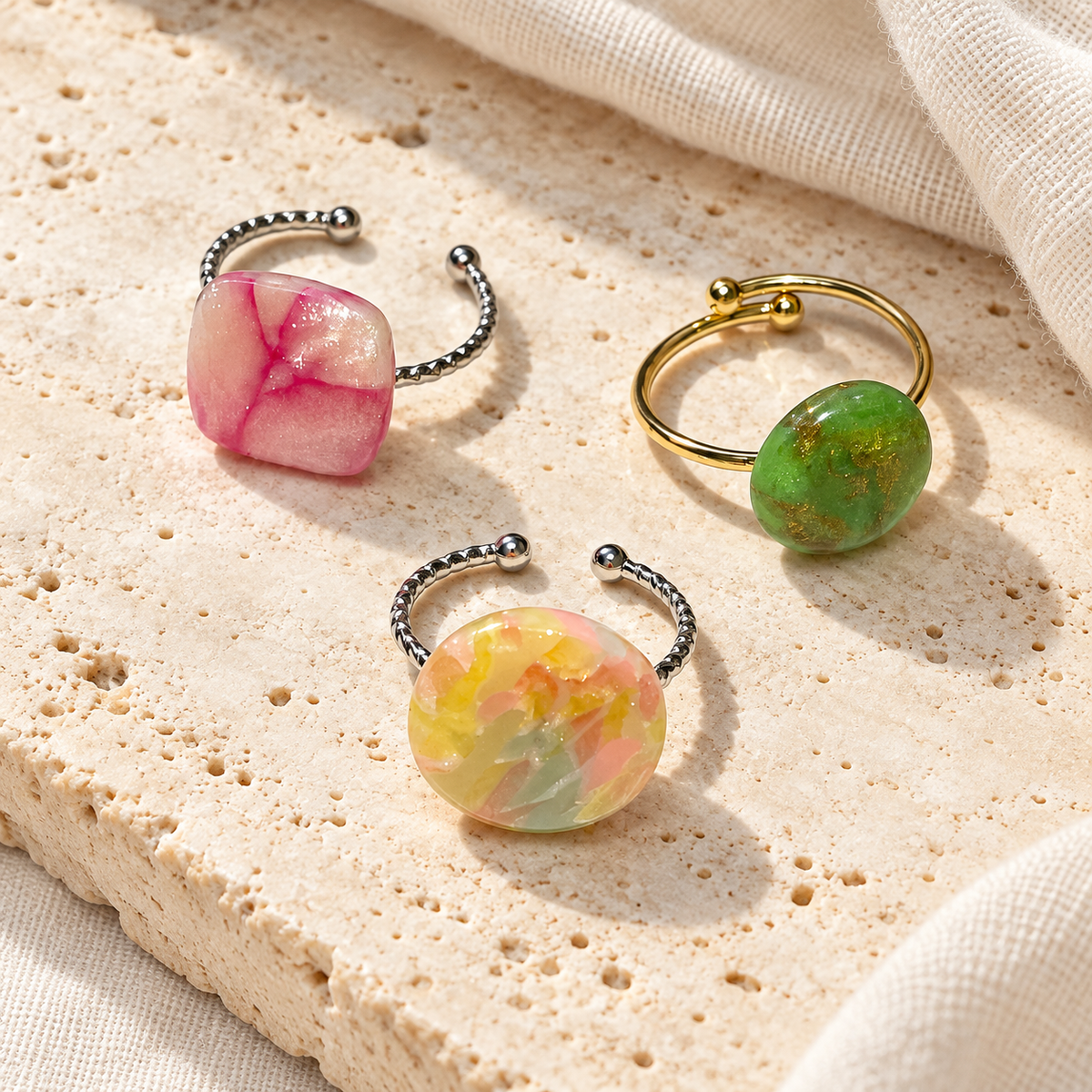 Polymer Clay Ring Collection