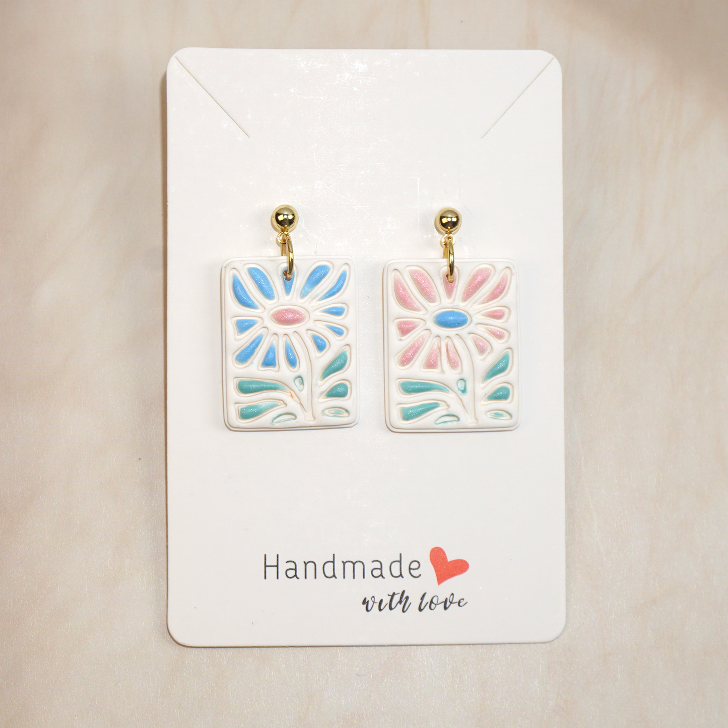 Blessyoart Polymer Clay Earrings,Handmade DIY Clay Jewelry for Women