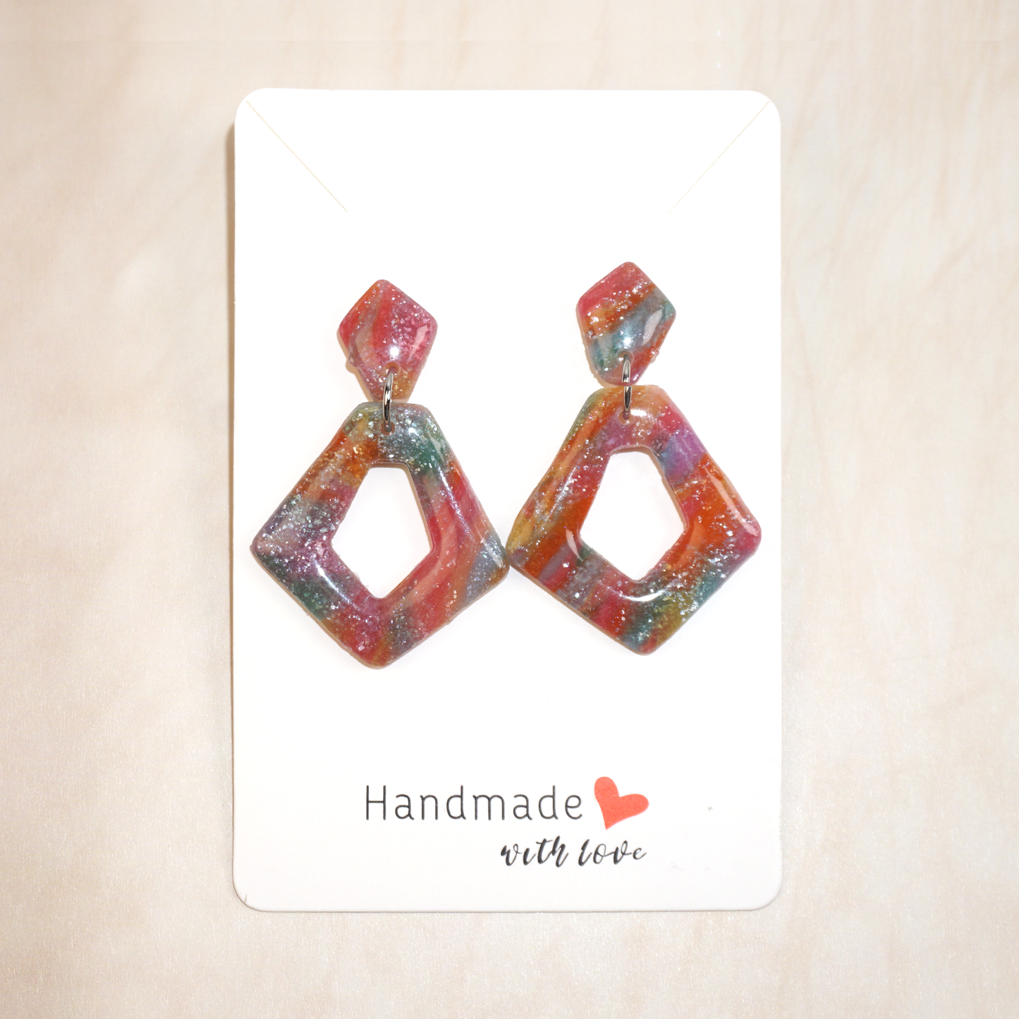Blessyoart Polymer Clay Earrings,Handmade DIY Clay Jewelry for Women