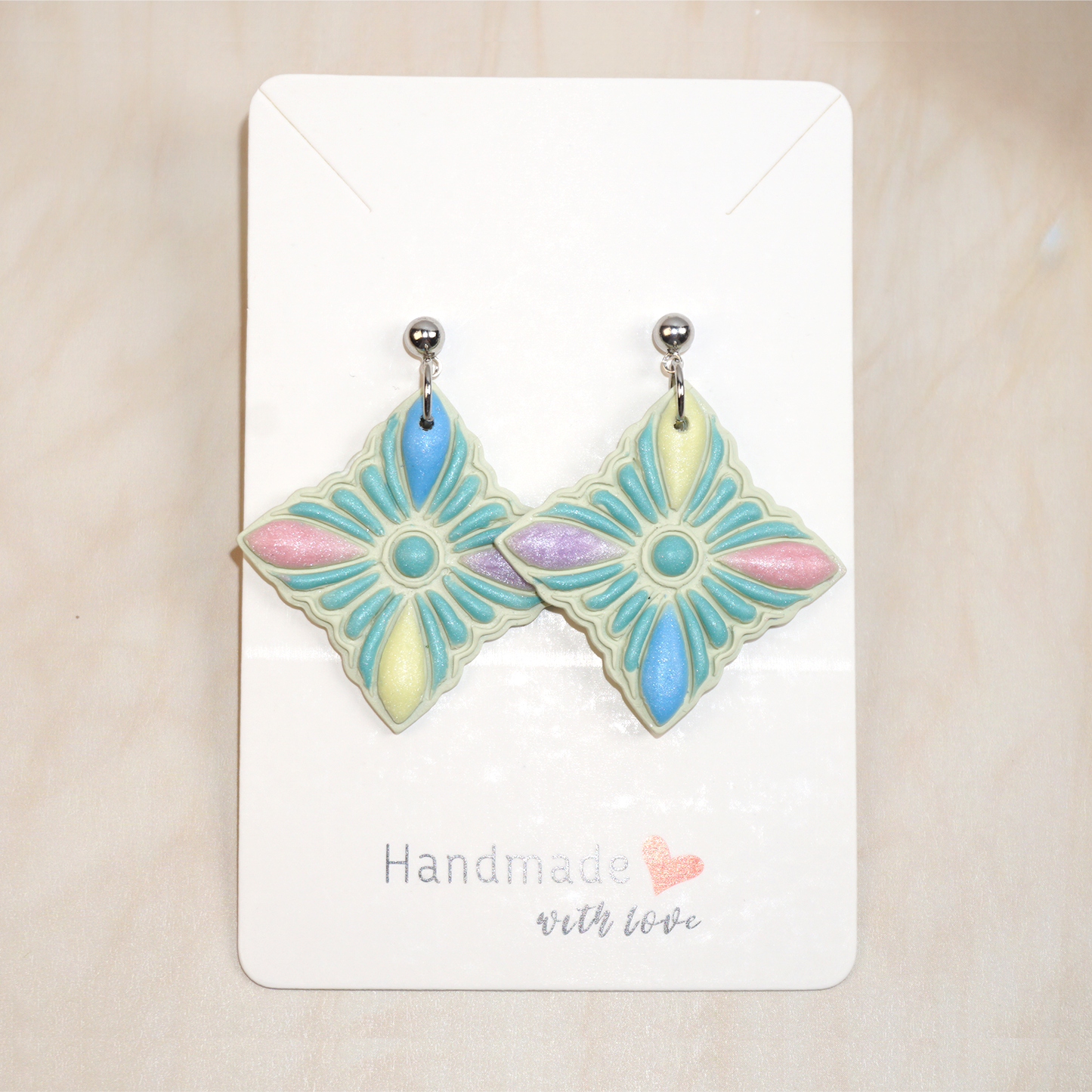 Blessyoart Polymer Clay Earrings,Handmade DIY Clay Jewelry for Women
