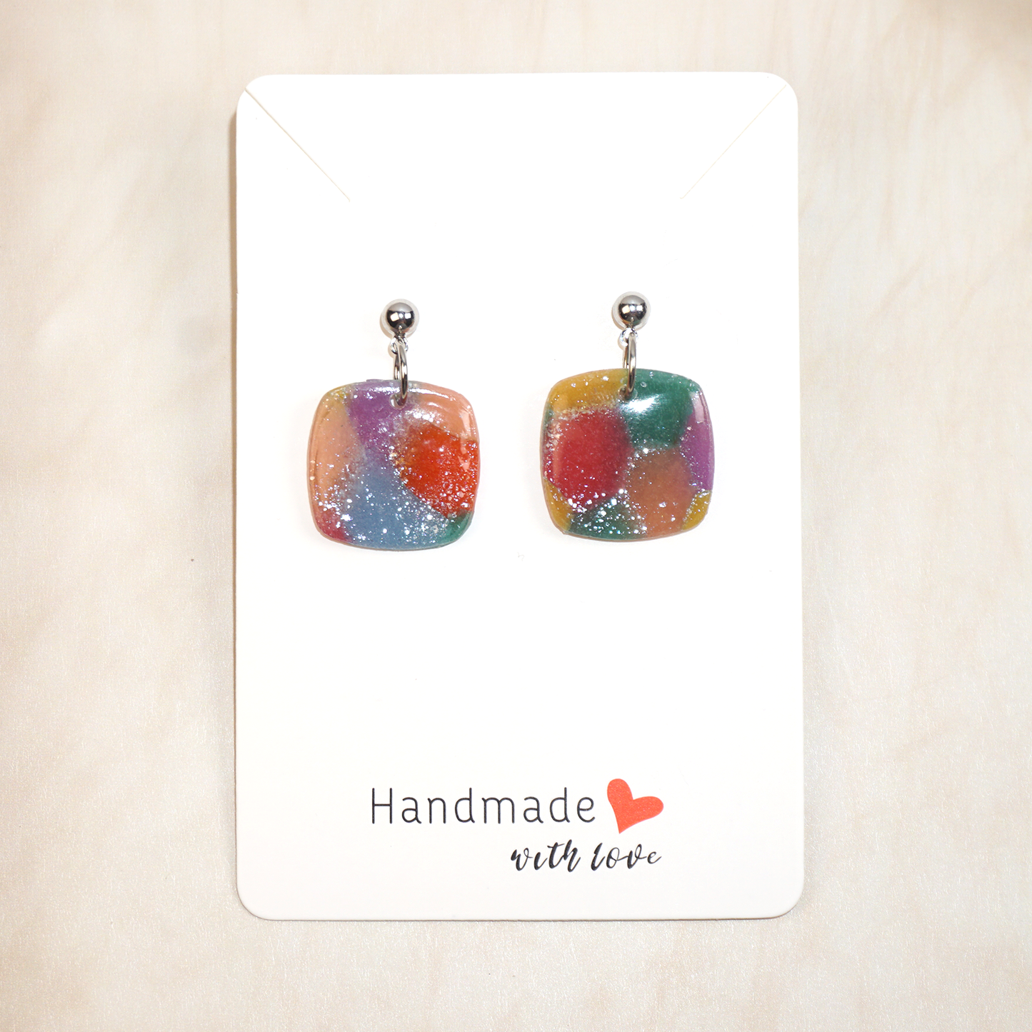 Blessyoart Polymer Clay Earrings,Handmade DIY Clay Jewelry for Women